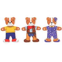 Dřevěné puzzle – Oblečení psík