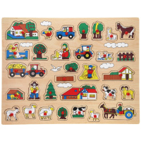 Dřevěné puzzle s úchytem