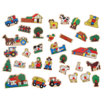 Dřevěné puzzle s úchytem