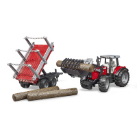 Bruder - Traktor s nakladačem a přívěsem