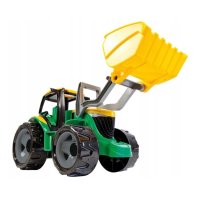 Traktor s lžící a vlečkou