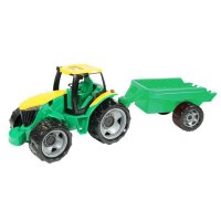 Traktor s lžící a vlečkou