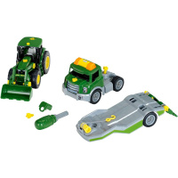 John Deere - Traktor 6215R a traktor s přívěsem