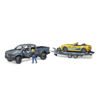 Bruder - Dodge Ram 2500 Heavy Duty s přívěsem a Roadsterem