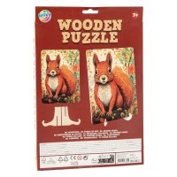 Drevené puzzle – Zvířata Veverka