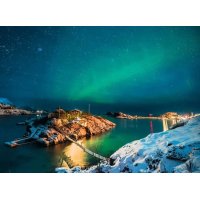 Puzzle 500 – Polární záře Tromso, Norsko