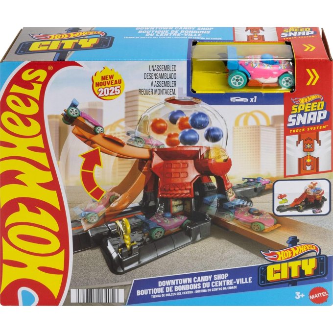 Hot Wheels – Dráha Downtown Candy Shop
