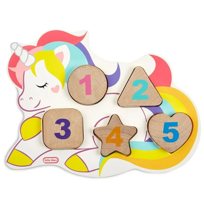 Dřevěné puzzle s čísly Unicorn