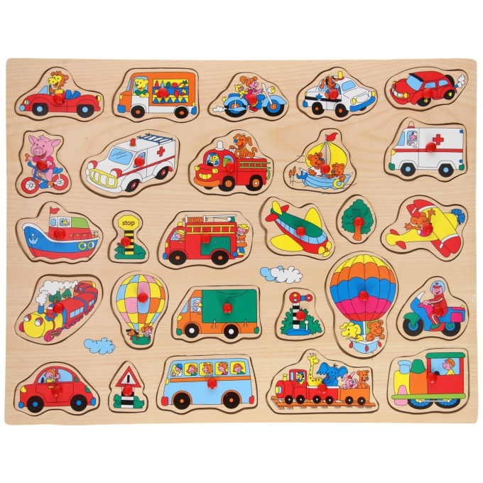 Dřevěné puzzle s úchytem