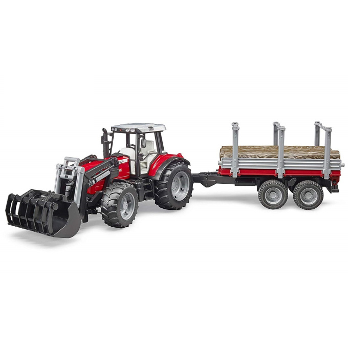 Bruder - Traktor s nakladačem a přívěsem