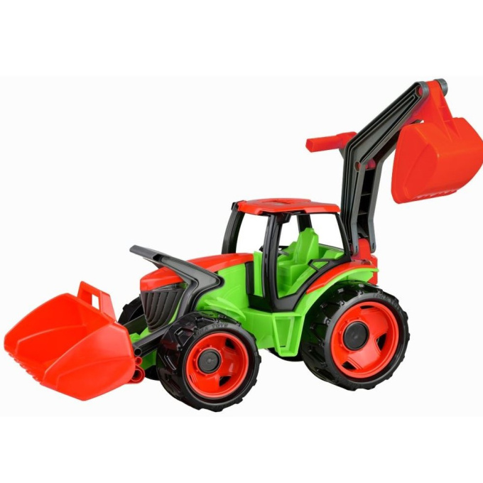 Traktor s lžící a bagrem