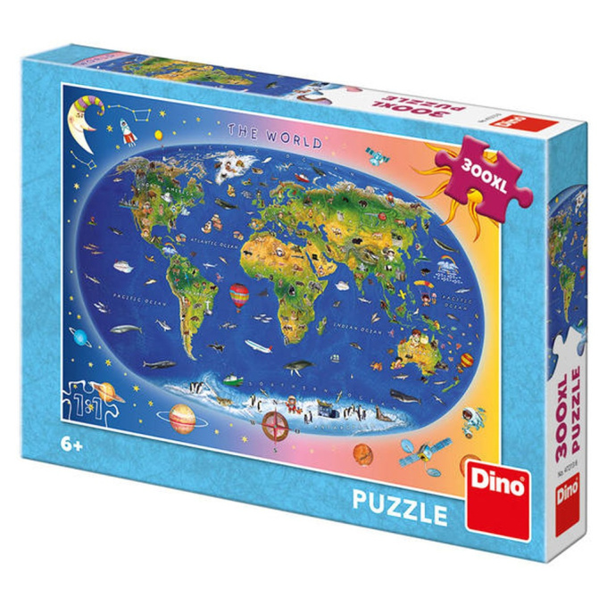 Puzzle 300 XL – Kreslená mapa