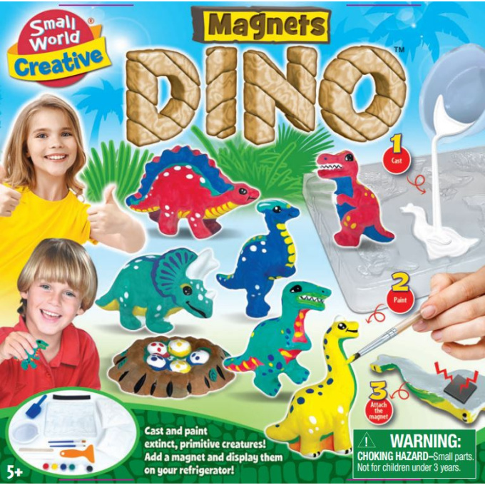 Sádrové magnetky – Dino