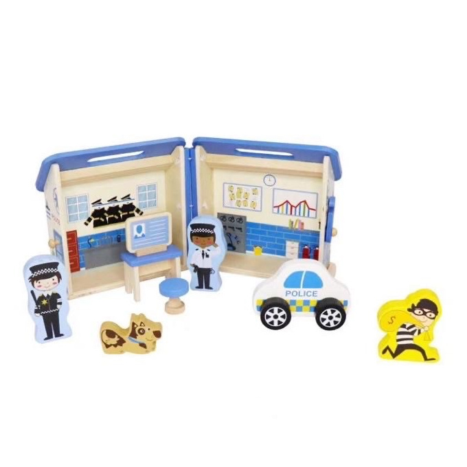 Little Town – Dřevěný kufřík Policejní Stanice