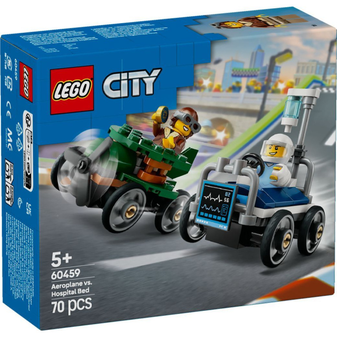 60459 Lego City – Závodní balíček: Letadlo vs. nemocniční lůžko