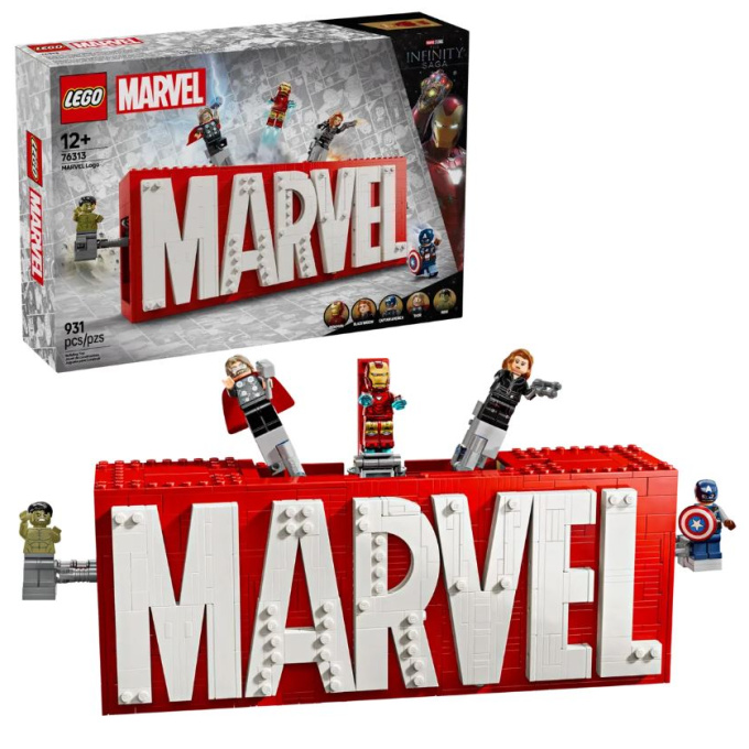 76313 Lego Marvel – Logo Marvel a mini figurky