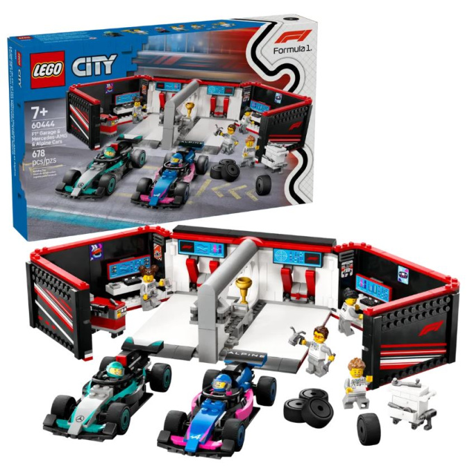 60444 Lego City – Garáž F1® a vozy Mercedes-AMG a Alpine