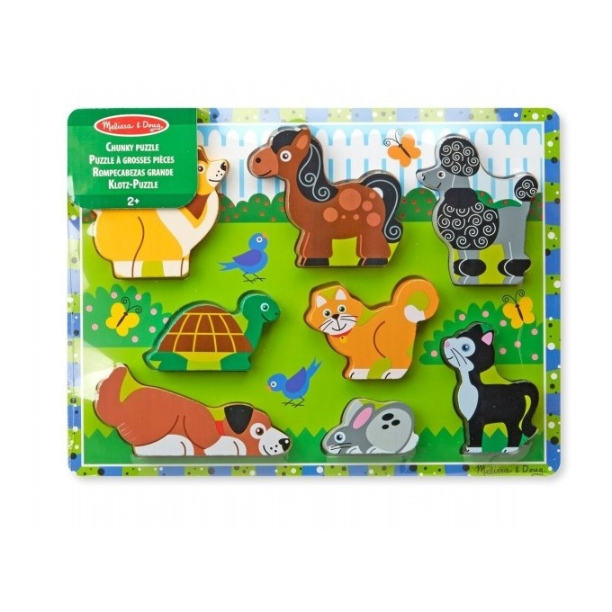 Dřevěné puzzle - Domácí zvířátka