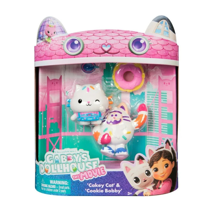 Gabby's Dollhouse - Figurky Cakey Cat & Cookie Bobby