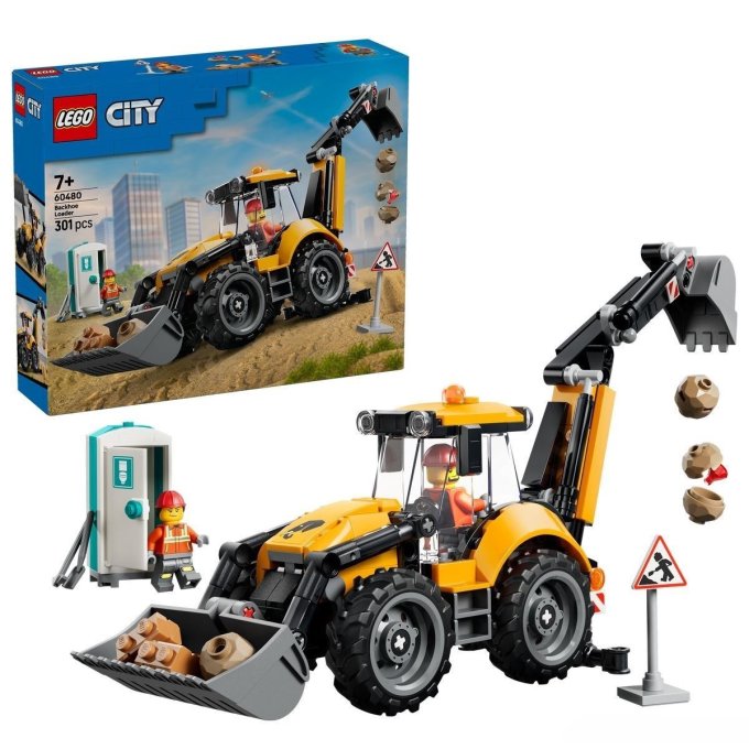 60480 Lego City - Žlutý nakladač s rypadlem
