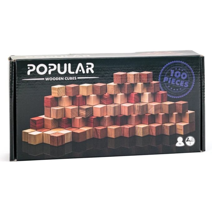 Popular - Dřevěné kostky 100 ks