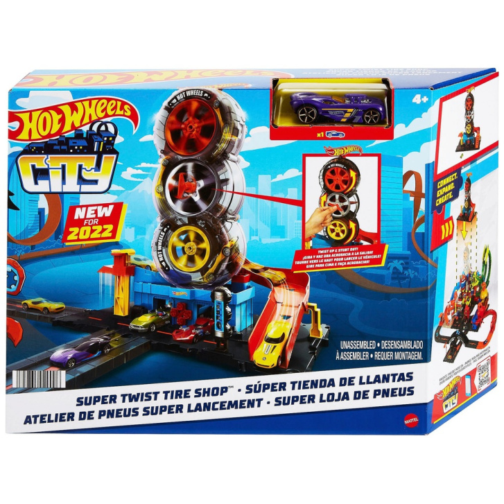 Hot Wheels City- Dráha Super Twist Tire Shop