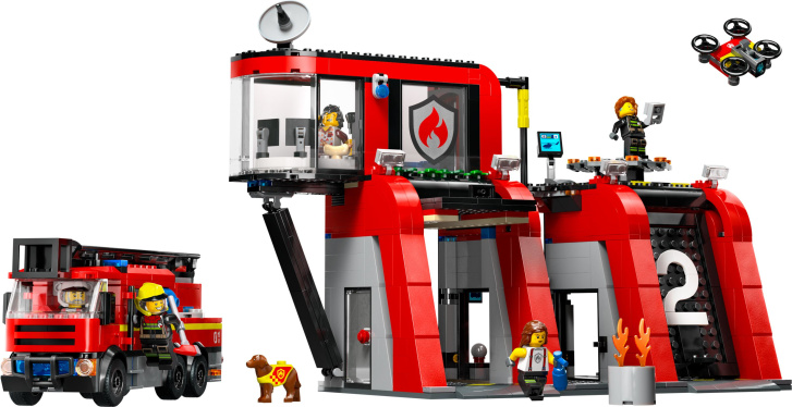60414 Lego City – Hasičská stanice s hasičským vozidlem