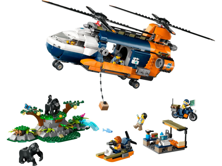 60437 Lego City – Helikoptéra na průzkum džungle v základním táboře