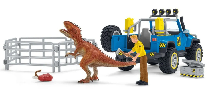 Schleich Dinosaurs – Terénní auto s výběhem pro dinosaura 41464