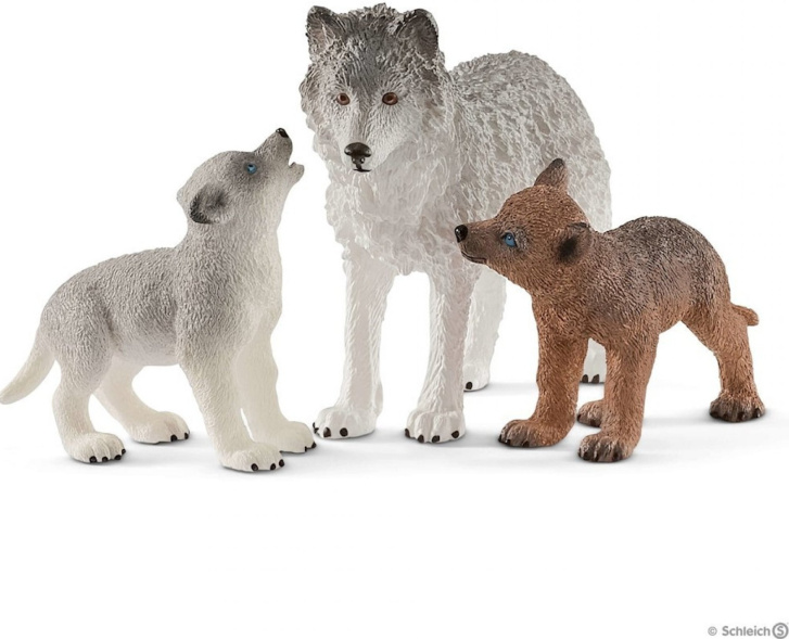 Schleich - Vlčí štěňata s matkou 42472