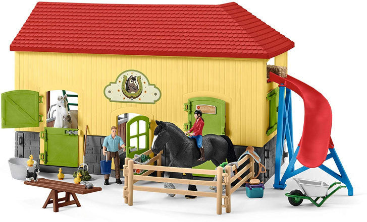 Schleich - Stáj pro koně s příslušenstvím 42485