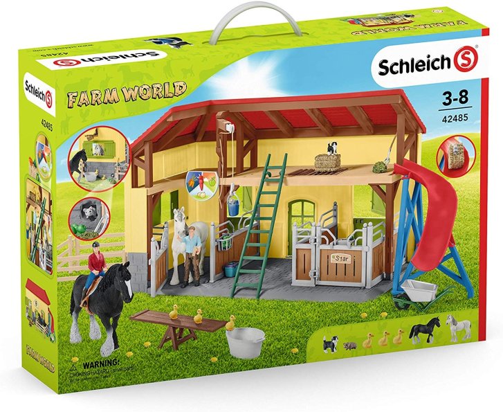 Schleich - Stáj pro koně s příslušenstvím 42485