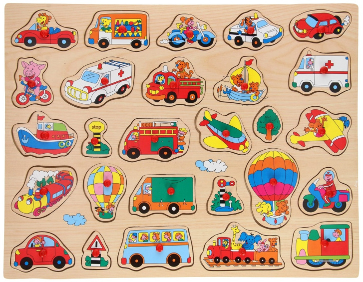 Dřevěné puzzle s úchytem
