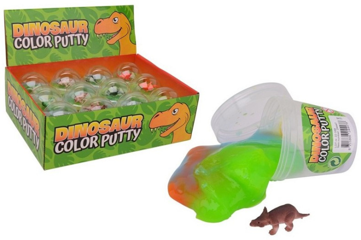 Barevný sliz s dinosaurem