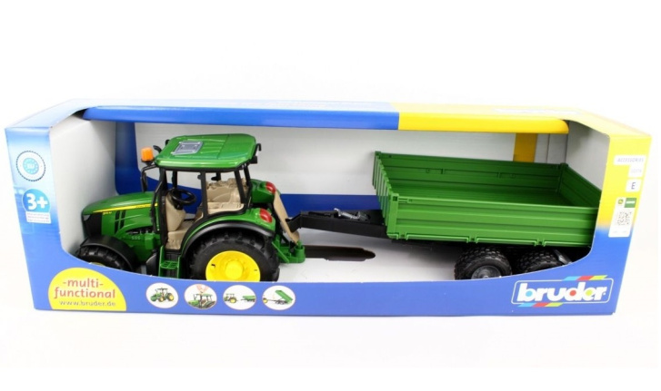 Bruder - Traktor John Deere s vlečkou