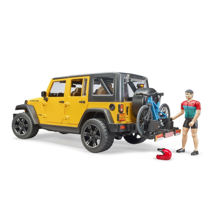 Bruder - Wrangler Rubicon s cyklistou