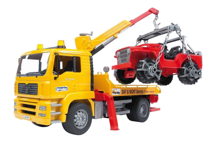 Bruder - MAN TGA odtahovka + Jeep