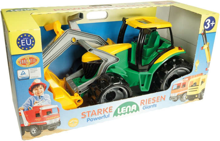 Traktor s lžící a bagrem