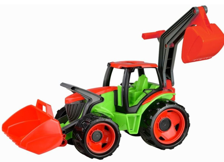 Traktor s lžící a bagrem