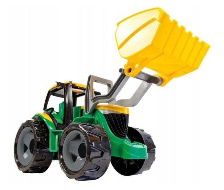 Traktor s lžící a vlečkou