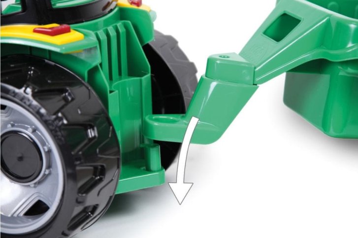 Traktor s lžící a vlečkou
