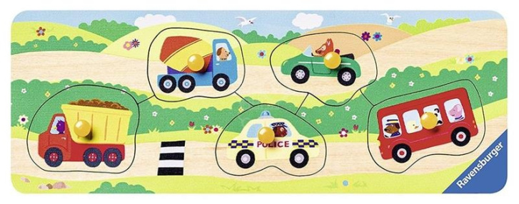 Dřevěné puzzle s úchytem - Dopravní prostředky