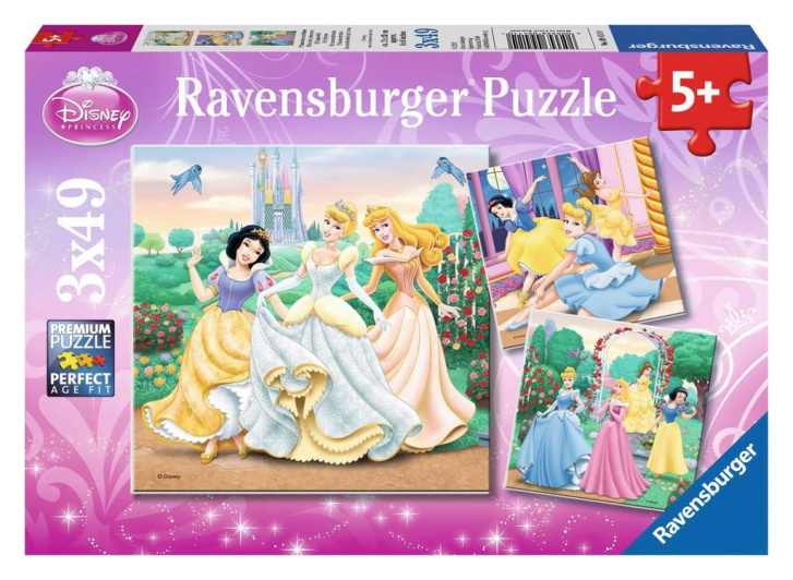 Puzzle 3v1 - Disney princezny