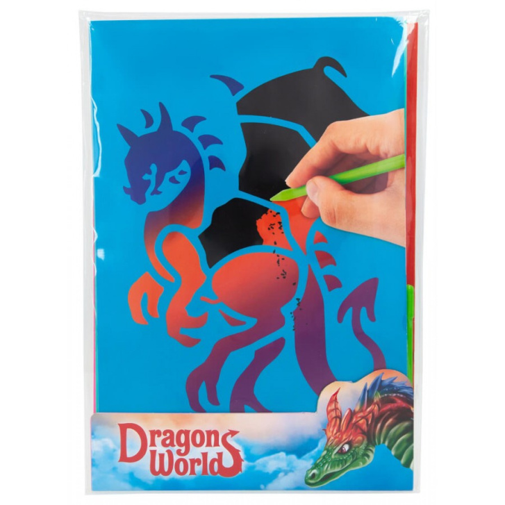 Dragon World - Vyškrabávací obrázky