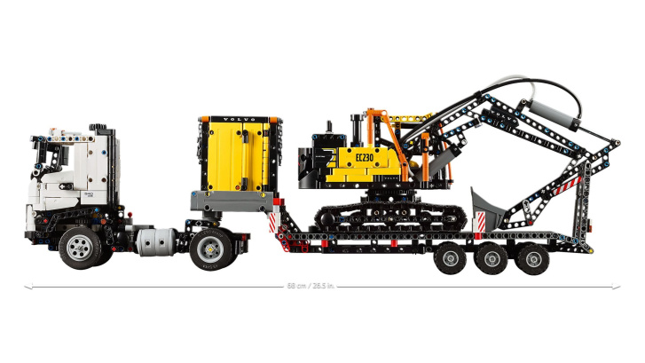 42175 Lego Technic – Nákladní auto Volvo FMX a elektrický bagr Volvo EC230