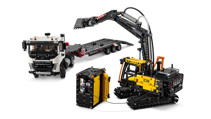 42175 Lego Technic – Nákladní auto Volvo FMX a elektrický bagr Volvo EC230