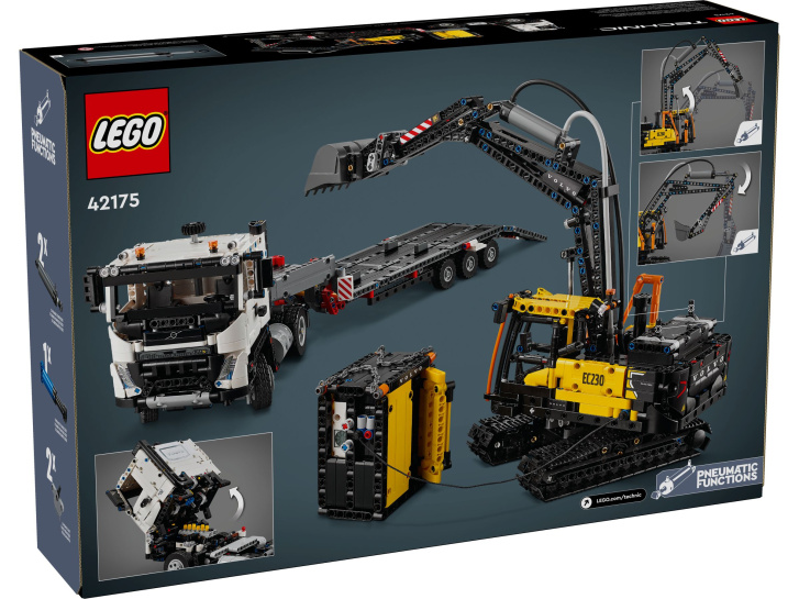 42175 Lego Technic – Nákladní auto Volvo FMX a elektrický bagr Volvo EC230