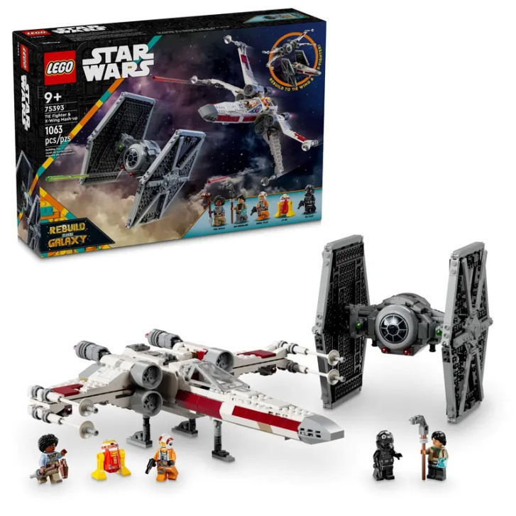 75393 Lego Star Wars – Stíhačka TIE a X-wing – kombinovaná stavebnice