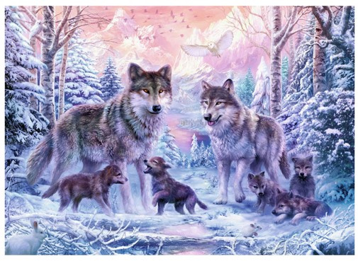 Puzzle 1000 - Arktičtí vlci