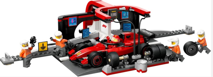 60443 Lego City – Zastávka v boxech F1® a personál s vozem Ferrari